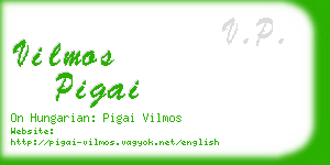 vilmos pigai business card